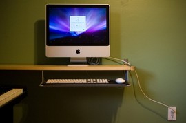 棚,シンプル,ワークスペース,書斎